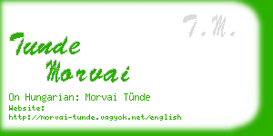 tunde morvai business card